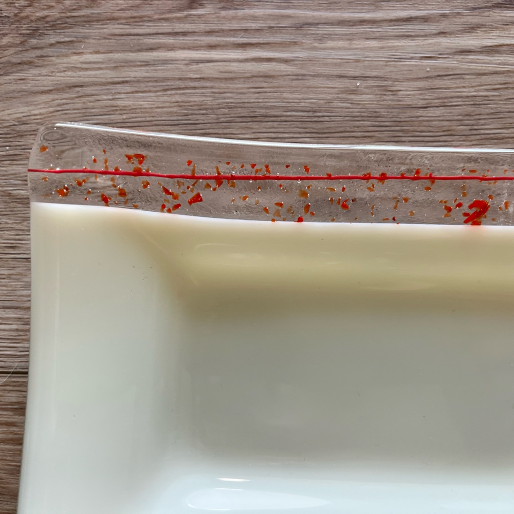 Fused Glass Rectangular Tray - Picture 2 of 5